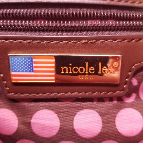 Nicole Lee Large Bag Tote Faux Bag Beige/Brown - Picture 8 of 10